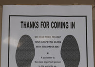 Plastic Coated Floor Mats 500 ct.